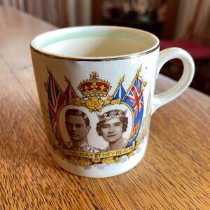 King George VI Queen Elizabeth 1939 US Canada Trip Commemorative Tea Cup